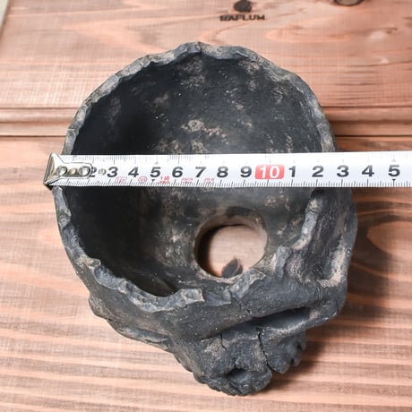 Matasuke Tatsumi（TEATOYA'S GALLERY）【Diagonal Skull pot Black】B