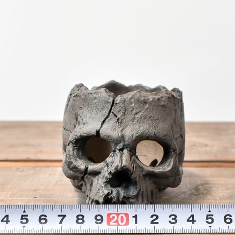 Matasuke Tatsumi（TEATOYA'S GALLERY）【Skull hole pot Black】A