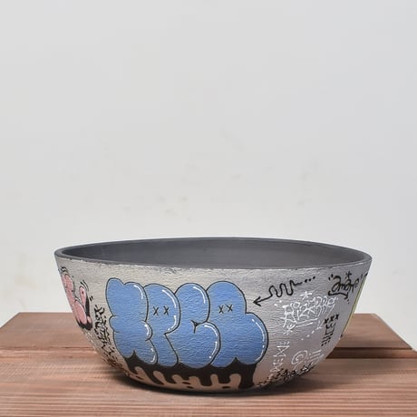 ハイパーポットクリエイター  "阿萬"【Graffiti Ceramics】大鉢 RFAM23087