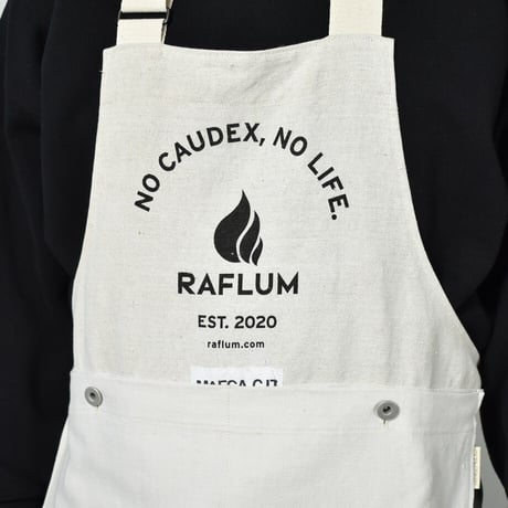 RAFLUM × masterkey オリジナルエプロン【ビンテージ生地を使ったハンドメイドの一点もの！】RFMKT21001