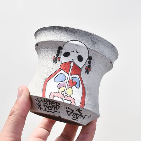 ハイパーポットクリエイター  "阿萬" 中鉢【Skull pot】RFAM24013