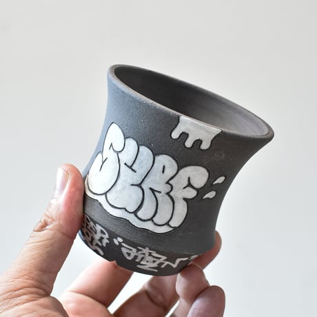 ハイパーポットクリエイター  "阿萬"【Graffiti pot  BLACK】RFAM24028 A