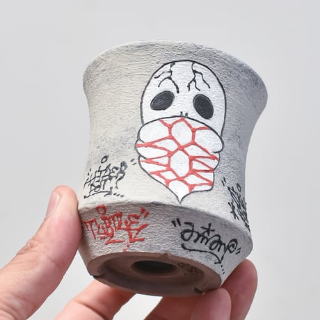 ハイパーポットクリエイター  "阿萬"【Bandana skull Pot 】RF23067