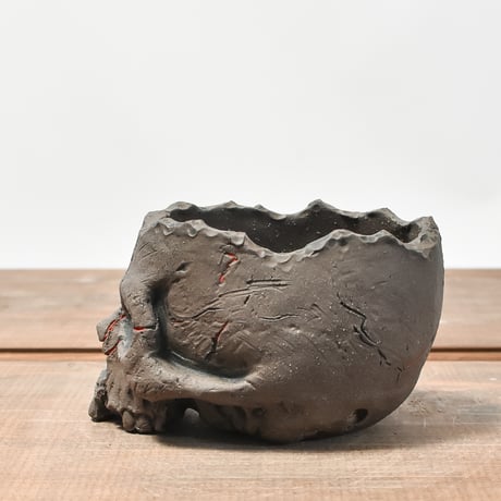 Matasuke Tatsumi（TEATOYA'S GALLERY）【Skull pot BLACK 】RFMT2409001