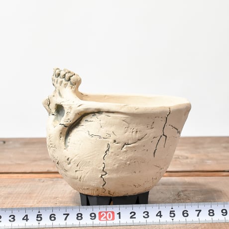 Matasuke Tatsumi（TEATOYA'S GALLERY）【Skull supine pot White 】C