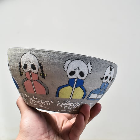 ハイパーポットクリエイター  "阿萬"【Jersey skull All Stars Pot 】大鉢 RFAM23089