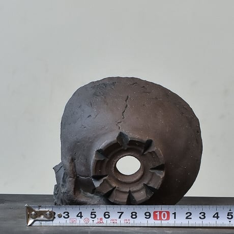 Matasuke Tatsumi（TEATOYA'S GALLERY）【Half face Skull pot Black】RFMT23008B