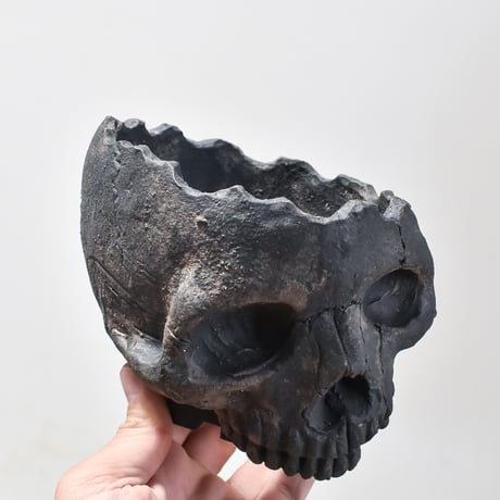 Matasuke Tatsumi（TEATOYA'S GALLERY）【Diagonal Skull pot Black】B