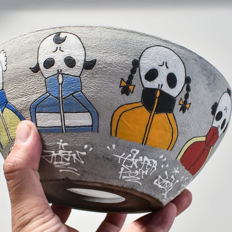 ハイパーポットクリエイター  "阿萬"【Jersey skull All Stars Pot 】大鉢 RFAM23089