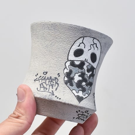 ハイパーポットクリエイター  "阿萬"【Bandana skull Pot 】RF23068