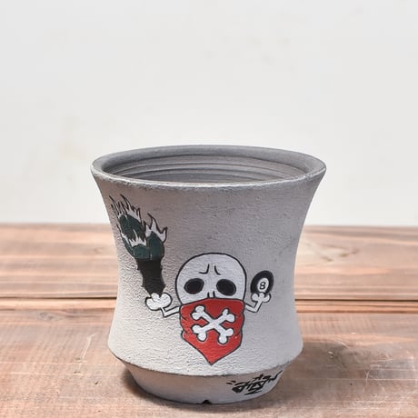 ハイパーポットクリエイター  "阿萬"【Bandanna Skull pot】RFAM24023