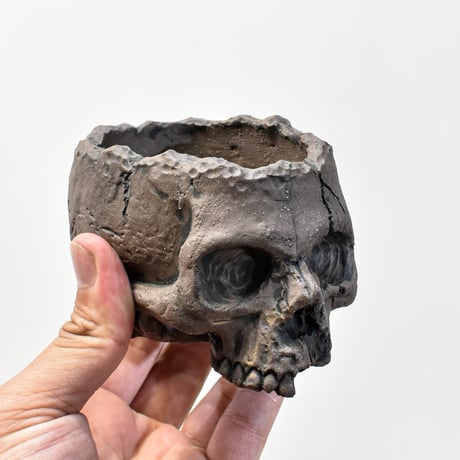 Matasuke Tatsumi（TEATOYA'S GALLERY）【Skull pot BLACK 】RFMT25030061/RFMT25030062