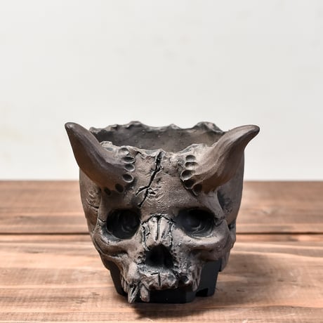 Matasuke Tatsumi（TEATOYA'S GALLERY）【Skull Devil pot BLACK 】RFMT24005