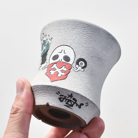 ハイパーポットクリエイター  "阿萬"【Bandanna Skull pot】RFAM24023