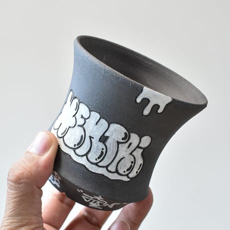ハイパーポットクリエイター  "阿萬"【Graffiti pot  BLACK】RFAM24028 C