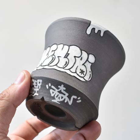 ハイパーポットクリエイター  "阿萬"【Graffiti pot  BLACK】RFAM24028