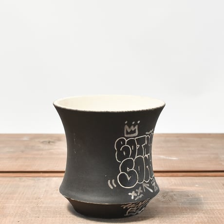 ハイパーポットクリエイター  "阿萬"【Graffiti pot 黒白】RHAM240808