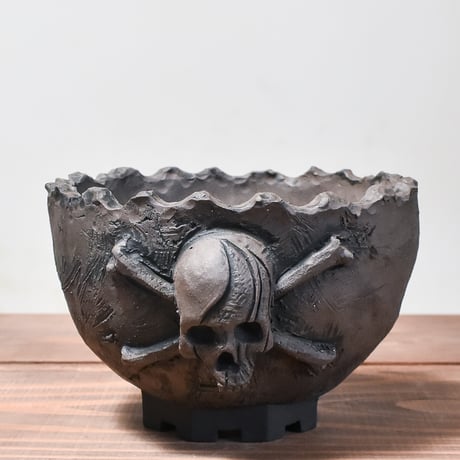 Matasuke Tatsumi（TEATOYA'S GALLERY）【Pirate Skull pot Black】C