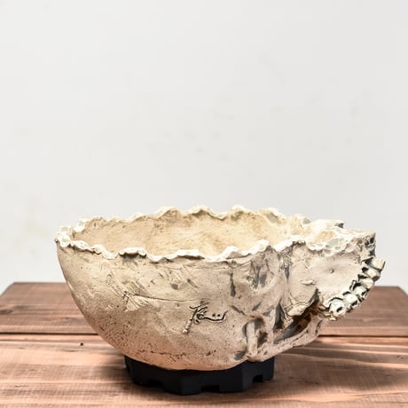 Matasuke Tatsumi（TEATOYA'S GALLERY）【Skull half face pot WHITE大】RFMT24012