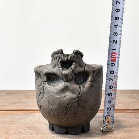 Matasuke Tatsumi（TEATOYA'S GALLERY）【Skull supine pot Black】A