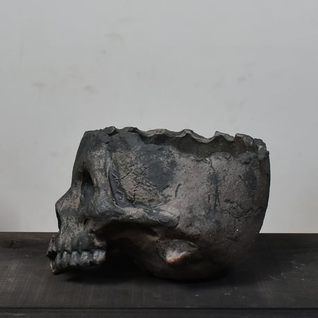 Matasuke Tatsumi（TEATOYA'S GALLERY）【Diagonal Skull pot Black】type A
