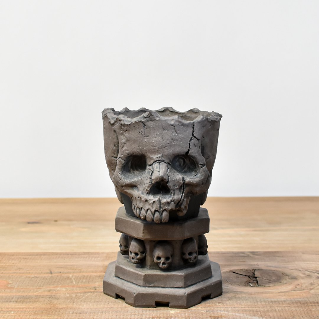 D.skull 園芸アイテム (４点セット) Matasuke Tatsumi（TEATOYA'S GALLERY）【Skull pot B