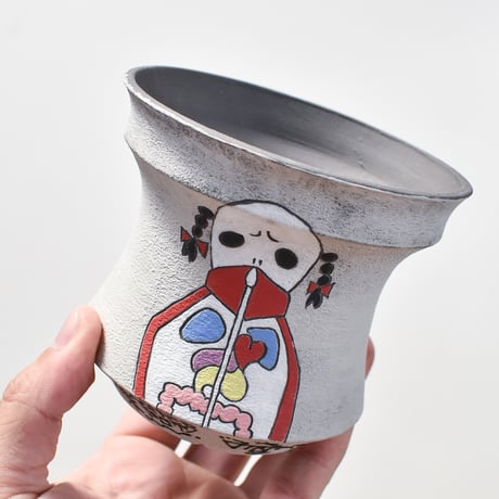 ハイパーポットクリエイター  "阿萬" 中鉢【Skull pot】RFAM24013