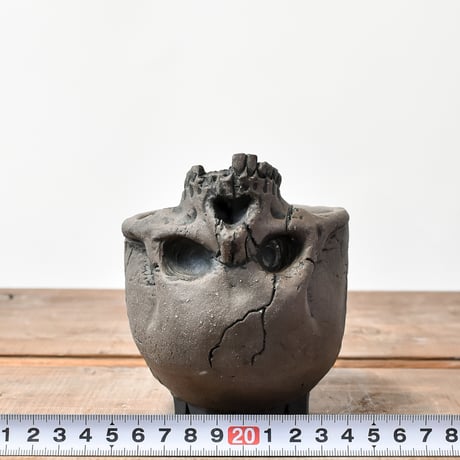 Matasuke Tatsumi（TEATOYA'S GALLERY）【Skull supine pot White 】B
