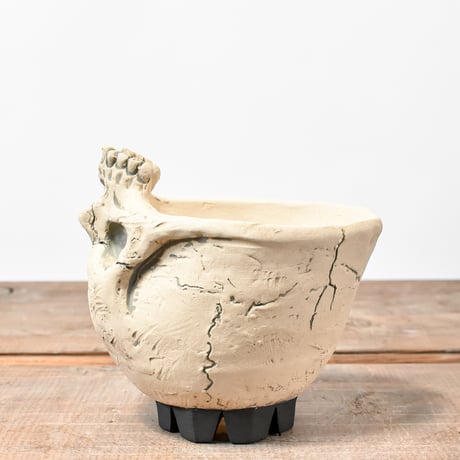 Matasuke Tatsumi（TEATOYA'S GALLERY）【Skull supine pot White 】C