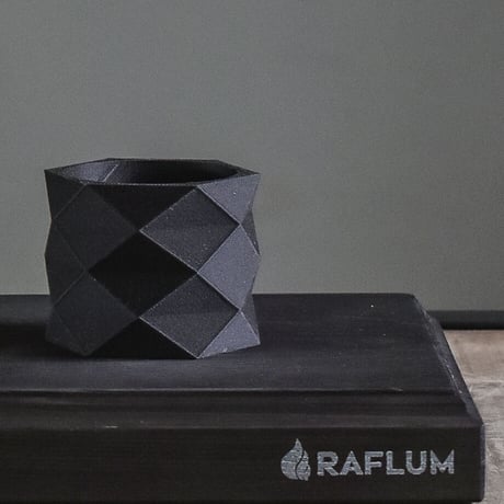 MINIMUM DESIGN / ミニマムデザイン【Set of 3 black planters – Diamant Savane Croix black S】RFMDsaveb001