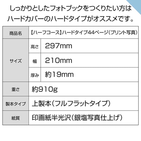 ハードタイプ　44ページ(ハーフコース プリント写真)
