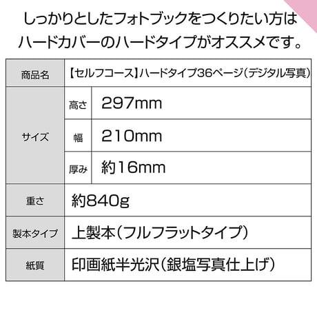 ハードタイプ　36ページ(セルフコース デジタル写真)