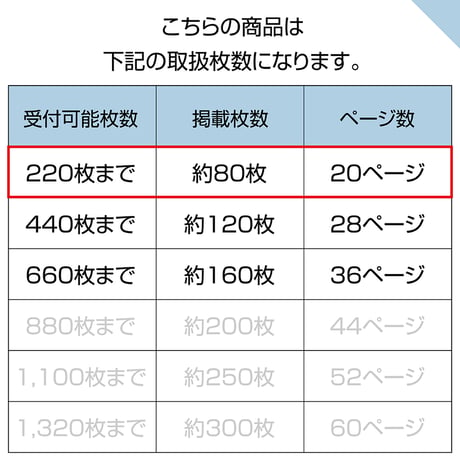 ソフトタイプ　20ページ(ハーフコース プリント写真)