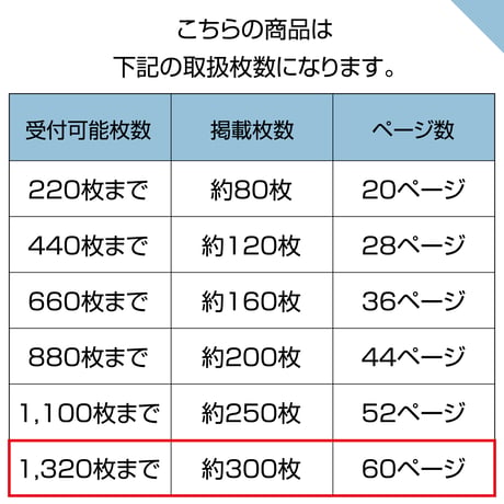 ハードタイプ　60ページ(ハーフコース プリント写真)