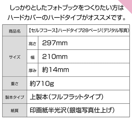 ハードタイプ　28ページ(セルフコース デジタル写真)