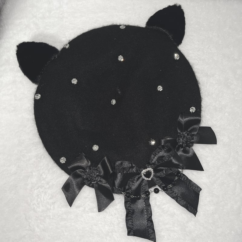 全2種類】にゃんにゃん^>𐋣<^ベレー帽 | Micro-0396-#可愛いを生み出す