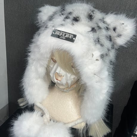 【受注生産】ヒョウ柄 Boa Bear xx knit HAT