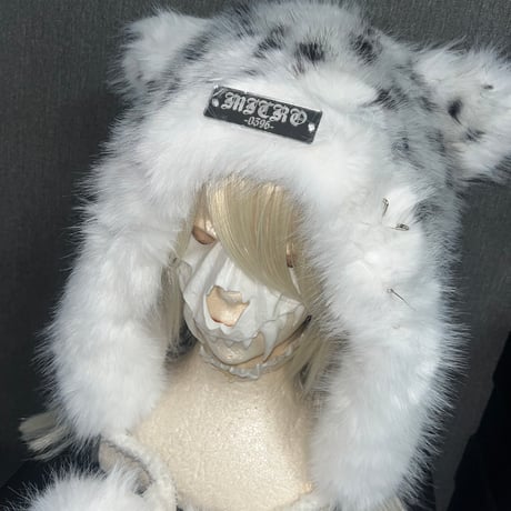 【受注生産】ヒョウ柄 Boa Bear xx knit HAT