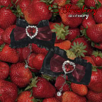strawberry🍓accessory Red Ribbon clip