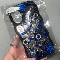 【iPhone16】GOTHPUNK 青黒スマホケース