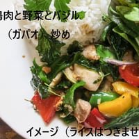 鶏肉と野菜とバジル（ガパオ）炒め（冷凍）