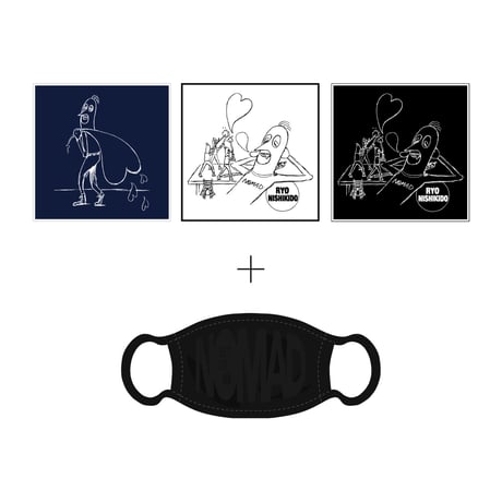 ハンドタオル（NAVY・WHITE・BLACK）マスクセット／FAN MEETING 2020