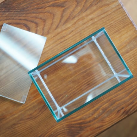 【ガラス容器】ガラスキューブH｜W100mm×H145mm｜専用ガラスフタ付き