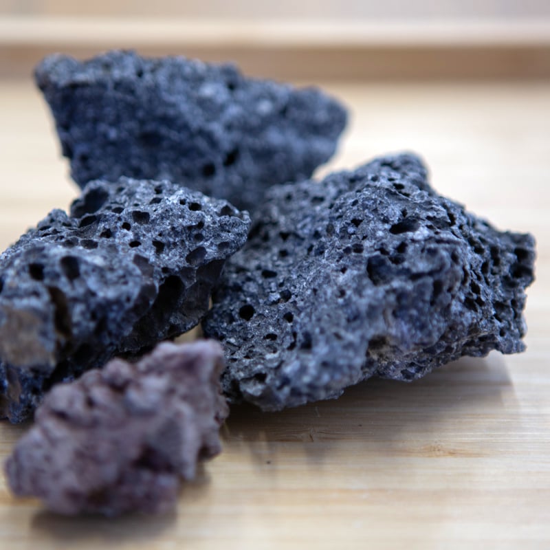 素材】黒溶岩石｜3～10cmサイズ｜12cmパック | shida design ONLIN