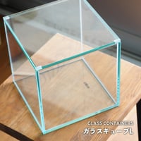 【ガラス容器】ガラスキューブL｜W150mm×H150mm｜専用ガラスフタ付き