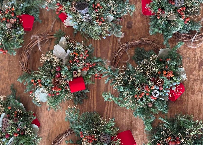 6.クリスマスハーフリース お任せのクリスマスハーフリース | Soel FLOWER オンラインショップ