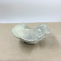 粉引あわび皿