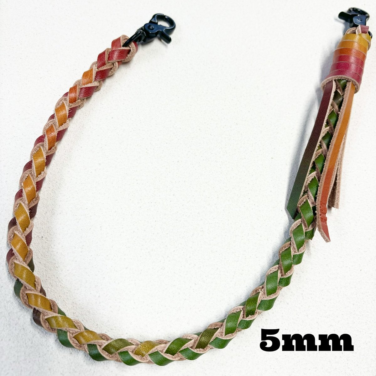ラスタカラー ウォレットチェーン (5mm幅紐) ② | LEATHER JAM SESSIO