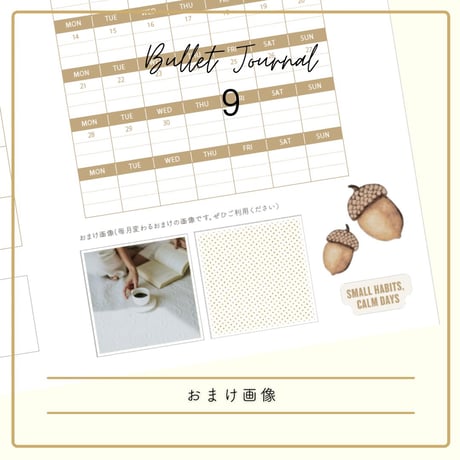 【ダウンロード / 日曜日始まり】7.8.9月やさしい3ヶ月習慣セット