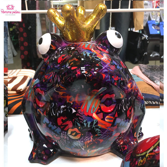 Pomme pidou(ポンピドゥー) 】「カエル貯金箱」 大 高さ25cm 148-003